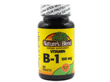 Nature's Blend Vitamin B-1 Tablets 100 mg front view of bottle
