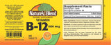 Nature's Blend Vitamin B-12 1000mcg tablets bottle side view