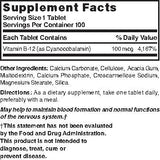 Nature's Blend Vitamin B12 Supplement packaging with label