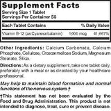 Nature's Blend Vitamin B12 Tablets 1000 mcg side view showing tablet details
