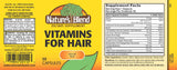 Nature's Blend Vitamins For Hair Capsules packaging side view