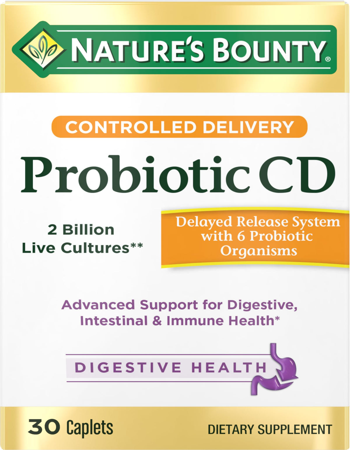 Nature's Bounty Acidophilus Probiotic Supplement 60 Tablets front view