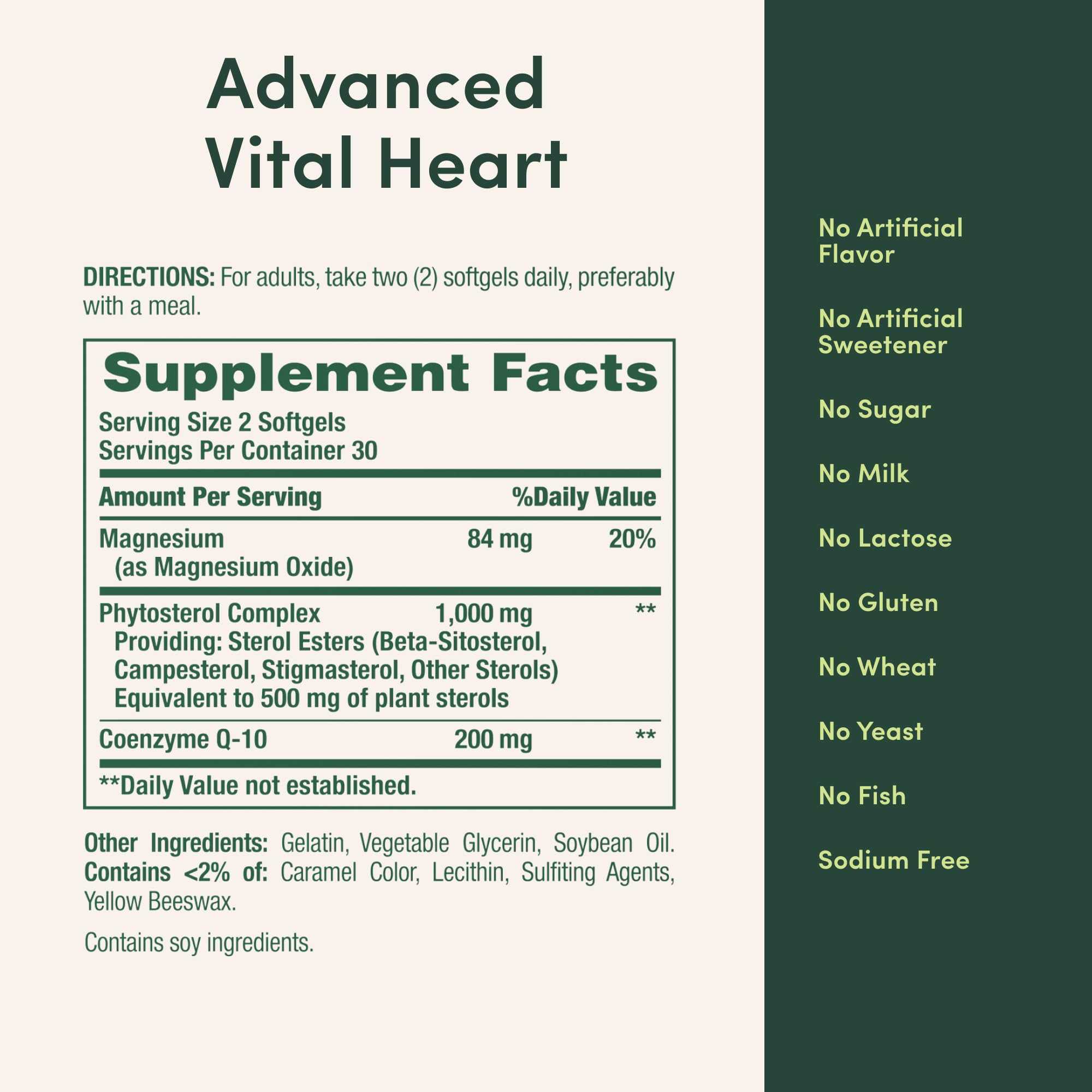 Nature's Bounty Advanced Vital Heart CoQ10 + Magnesium 200mg softgel opened bottle