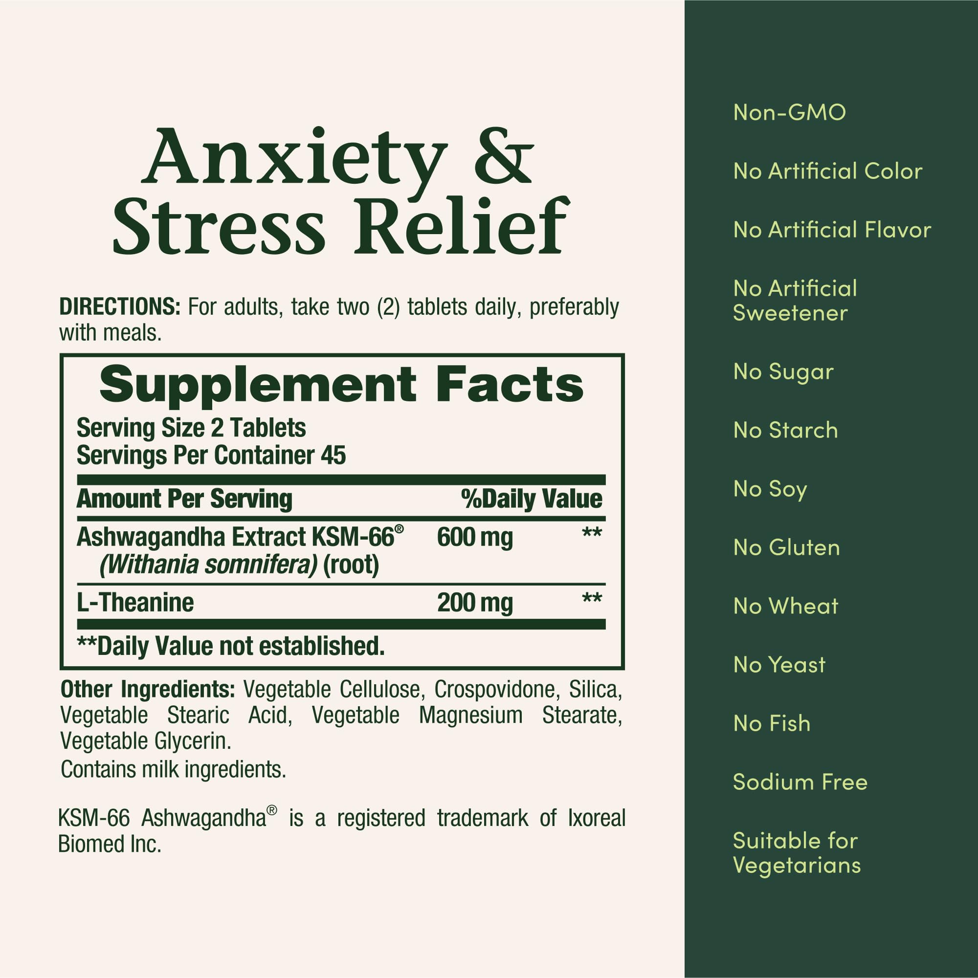 Nature's Bounty Ashwagandha daily wellness Tablets on a wooden table