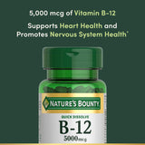 Nature's Bounty B-12 Quick Dissolve Tablets showing cherry flavour