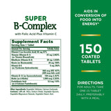 Nature's Bounty B-Complex Vitamins 132g back view