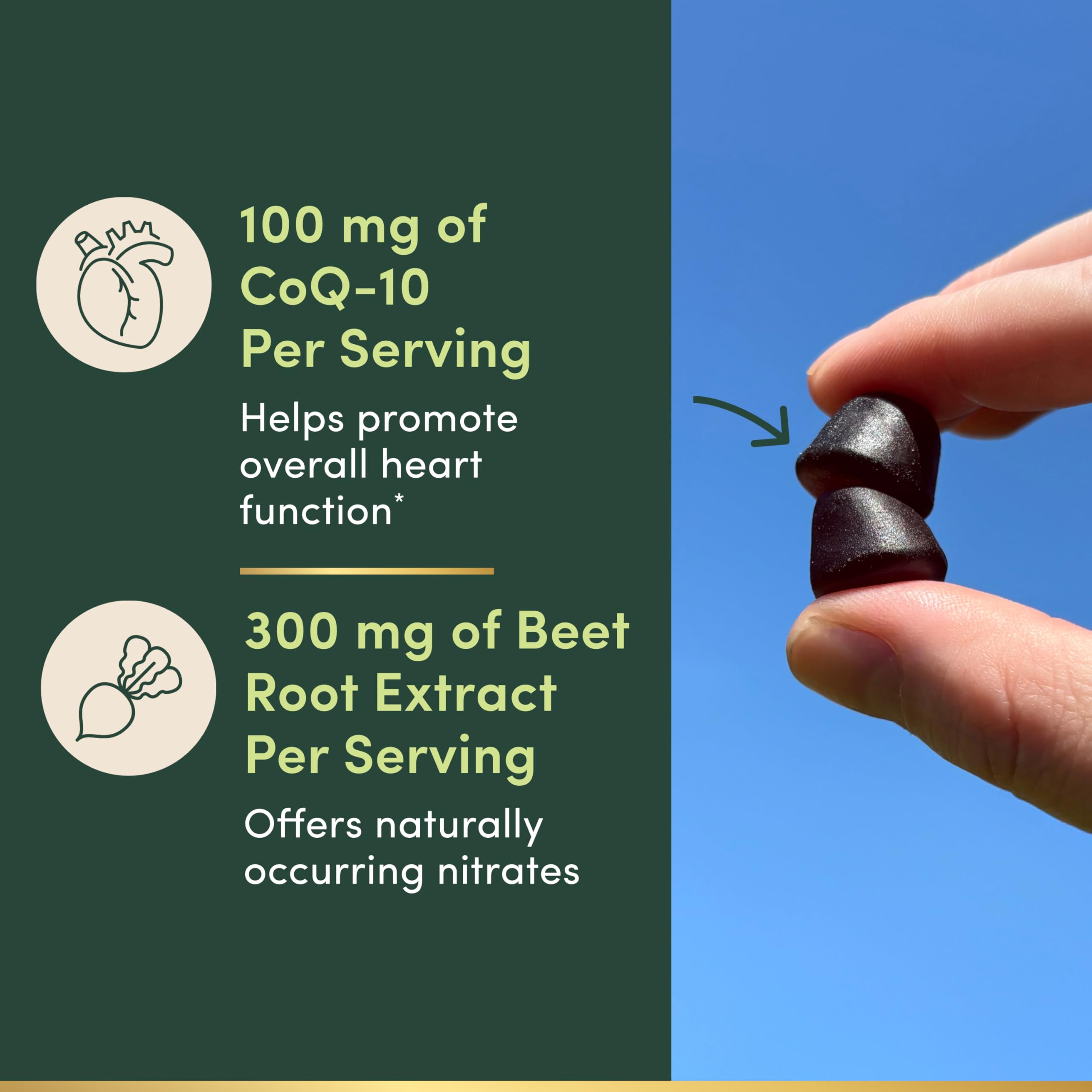 Nature's Bounty Beets & Co Q-10 Gummies nutritional information