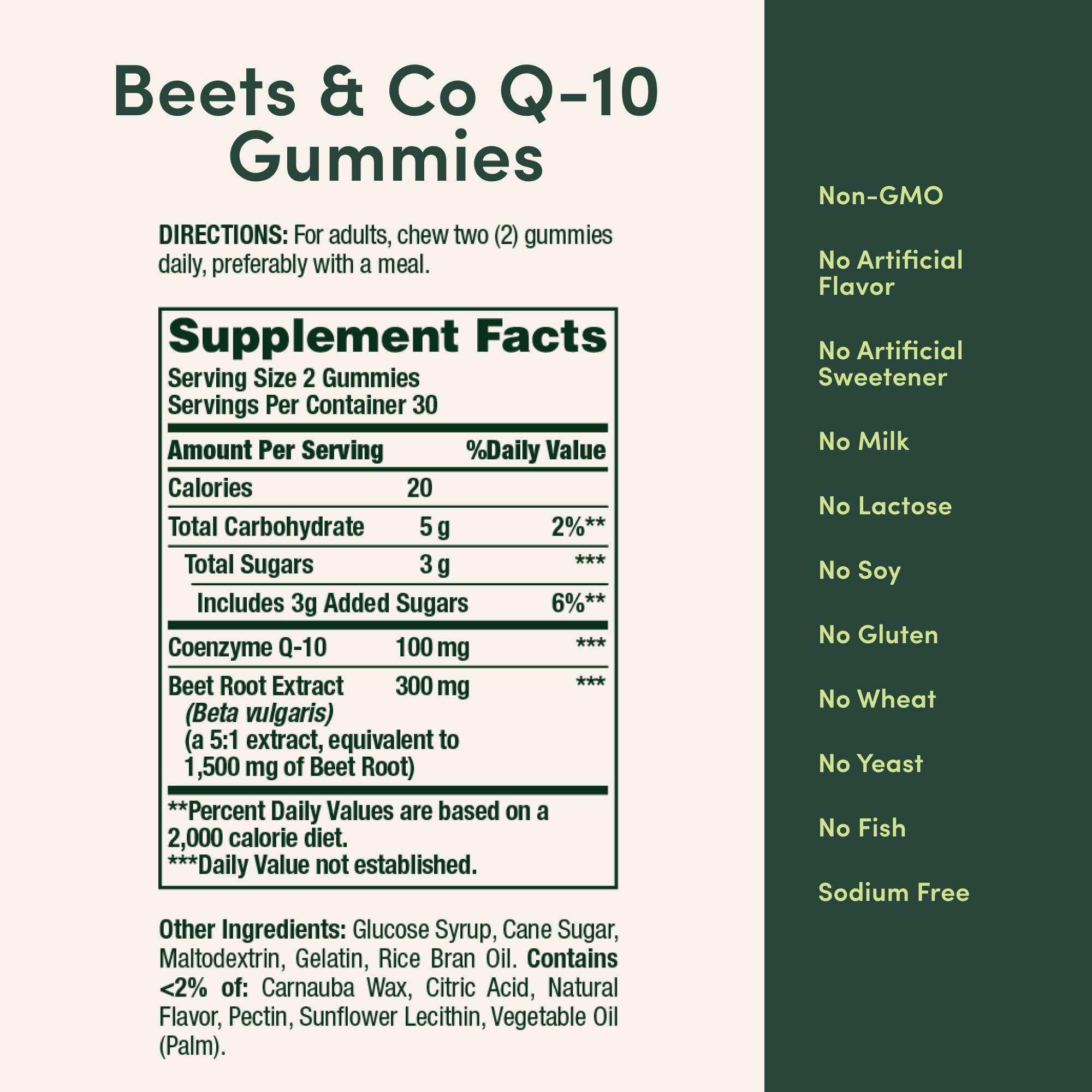 Nature's Bounty Beets & Co Q-10 Gummies on a wooden table
