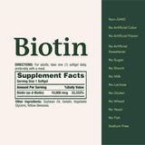 Nature's Bounty Biotin 10000mcg softgels ingredients list