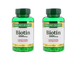 Nature's Bounty Biotin 5000 mcg softgels front view