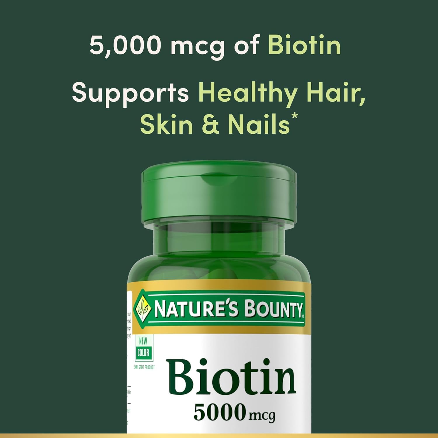 Nature's Bounty Biotin Softgels 5000 mcg nutritional information