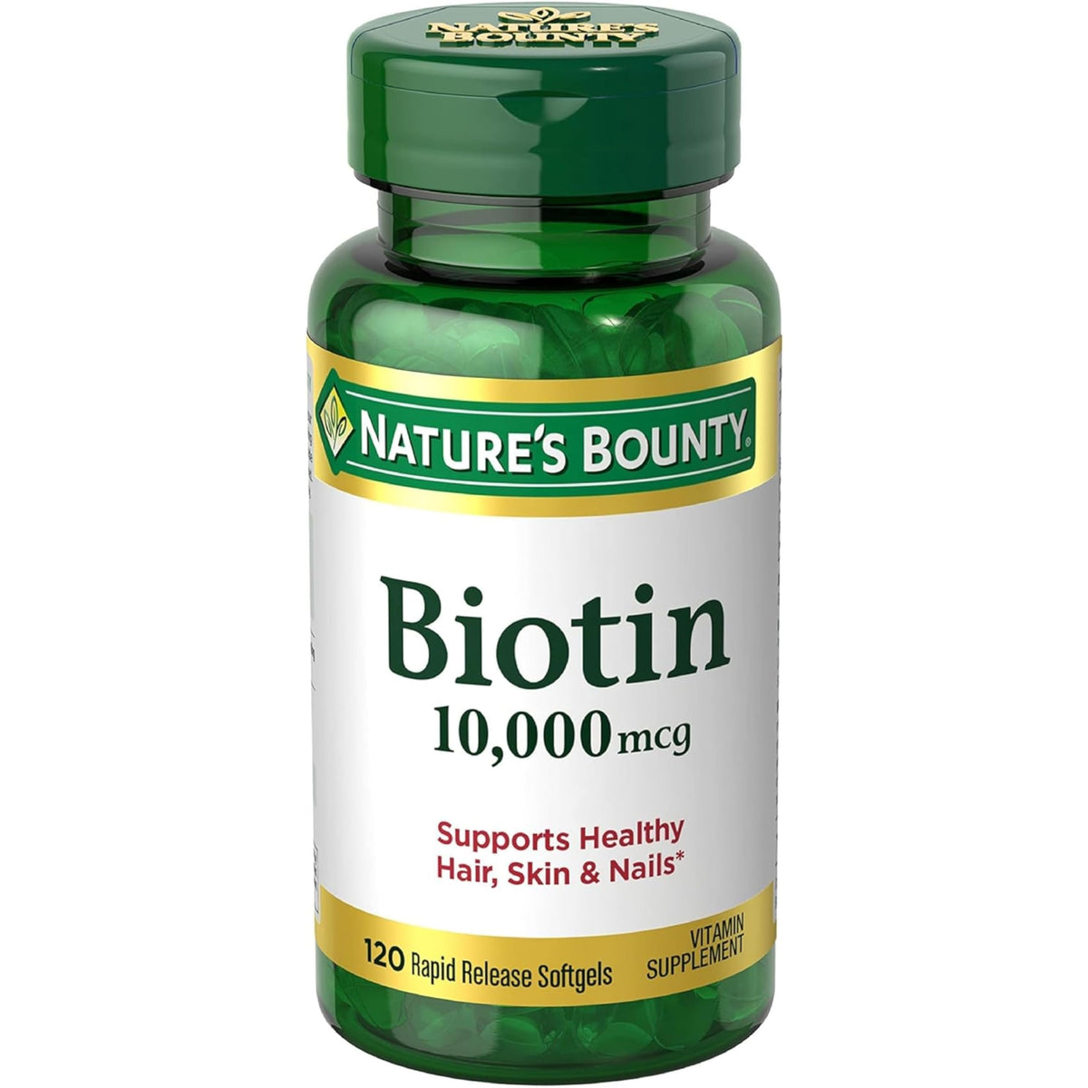Nature's Bounty Biotin Supplement 68g front view