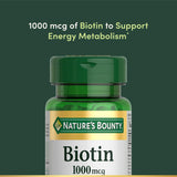 Nature's Bounty Biotin Tablets 1000 mcg per serving