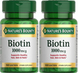 Nature's Bounty Biotin Tablets bottle front view