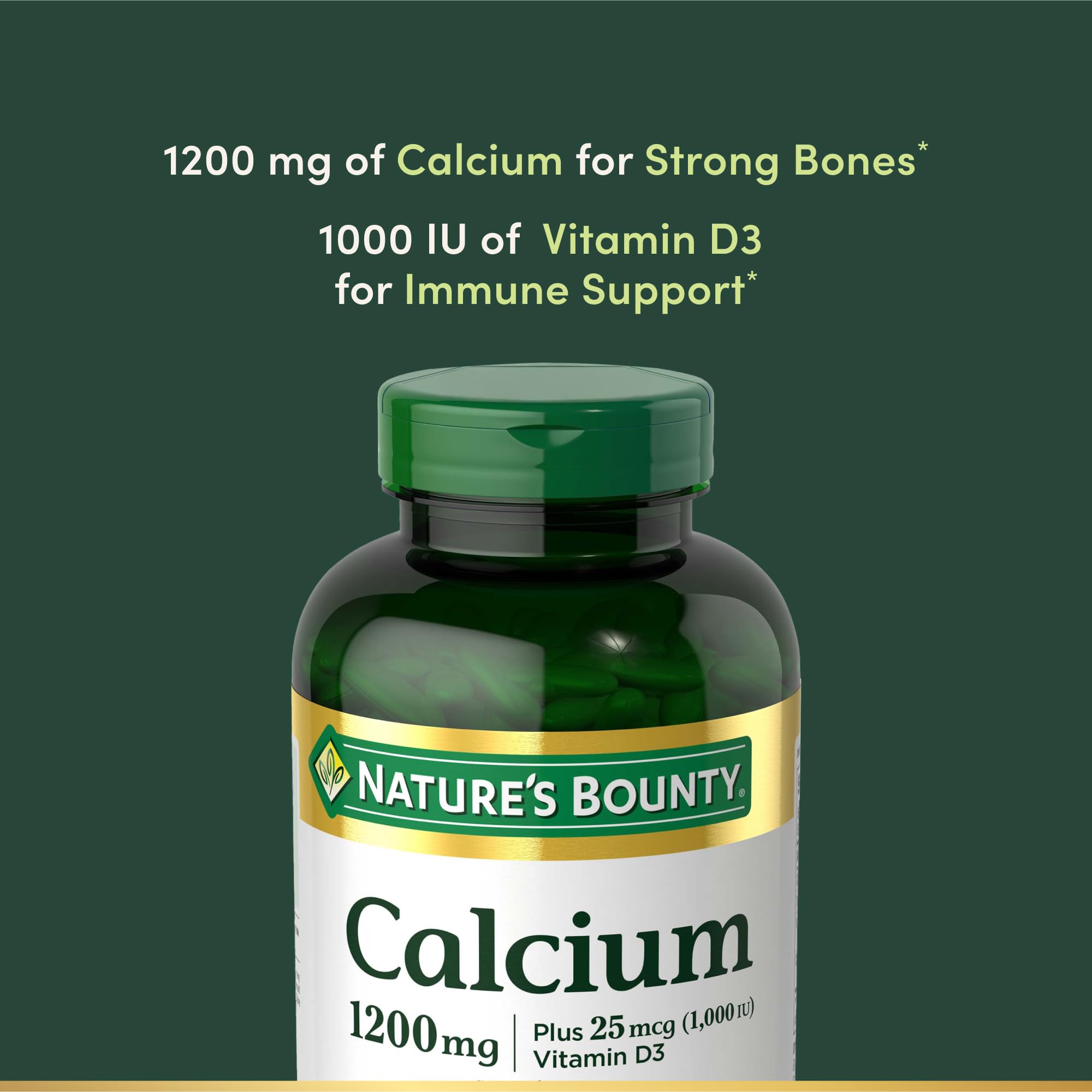 Nature's Bounty Calcium Plus Vitamin D3 softgel close-up