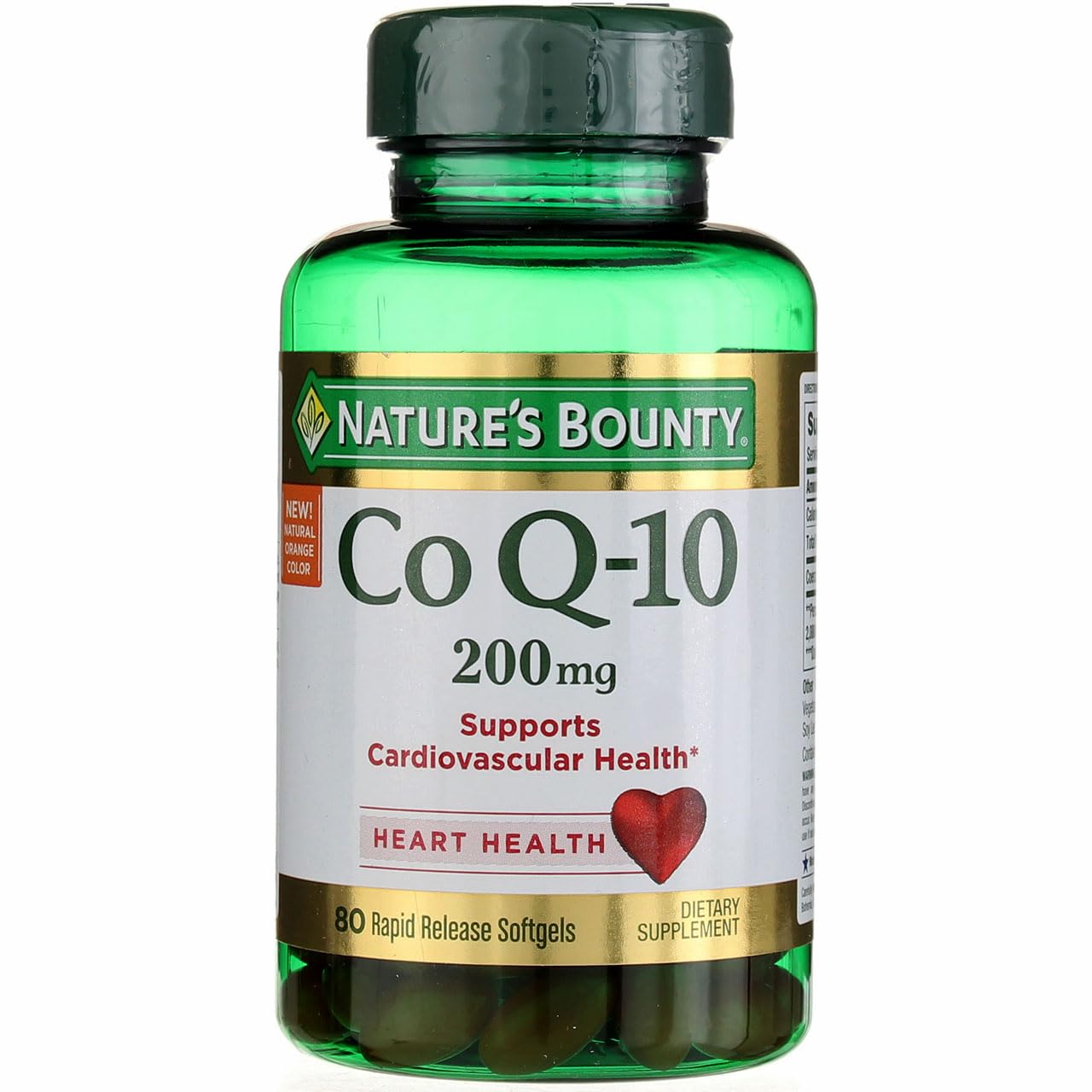 Nature's Bounty Co Q-10 200 mg 80 Tablets front view