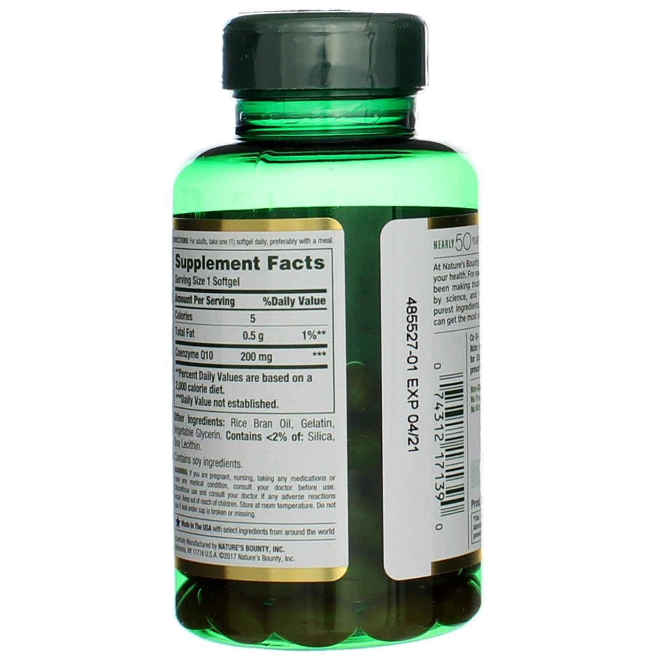 Nature's Bounty Co Q-10 200 mg ingredients list