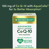 Nature's Bounty Co Q-10 Advanced Triple Absorb supplement back view