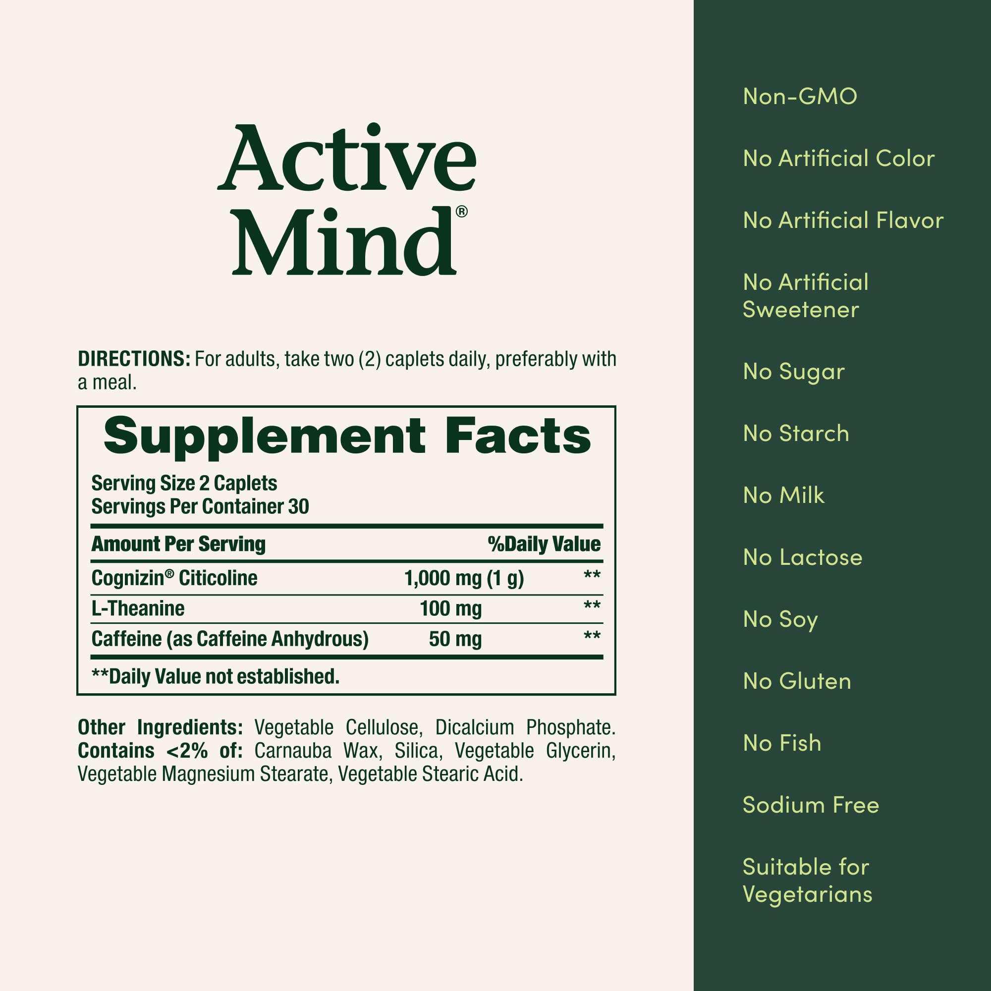 Nature's Bounty Cognizin Citicoline 1000mg Supplement packaging