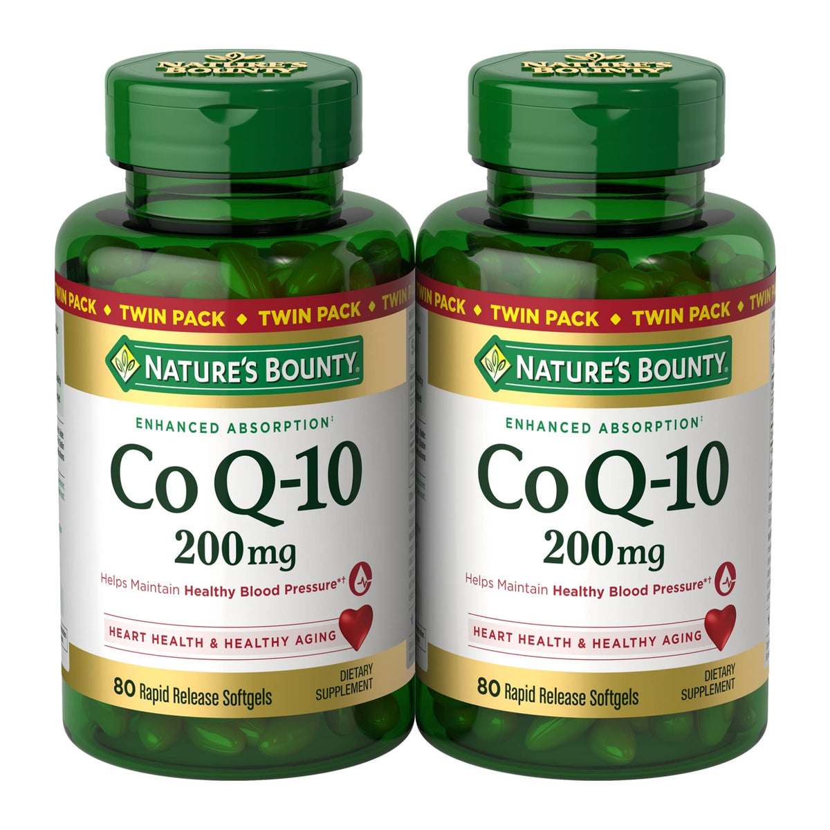 Nature's Bounty CoQ-10 Softgels 200mg front view
