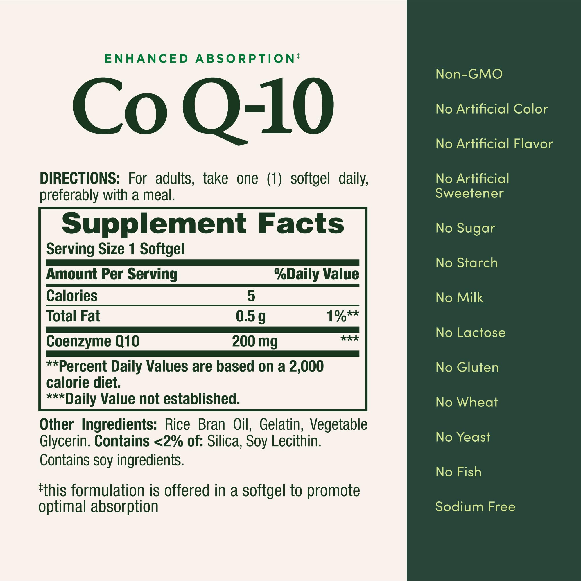 Nature's Bounty CoQ-10 Softgels 200mg softgel close-up
