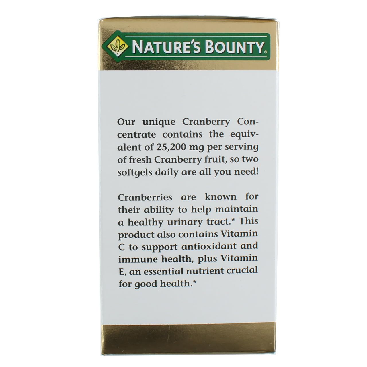 Nature's Bounty Cranberry Concentrate Softgels packaging
