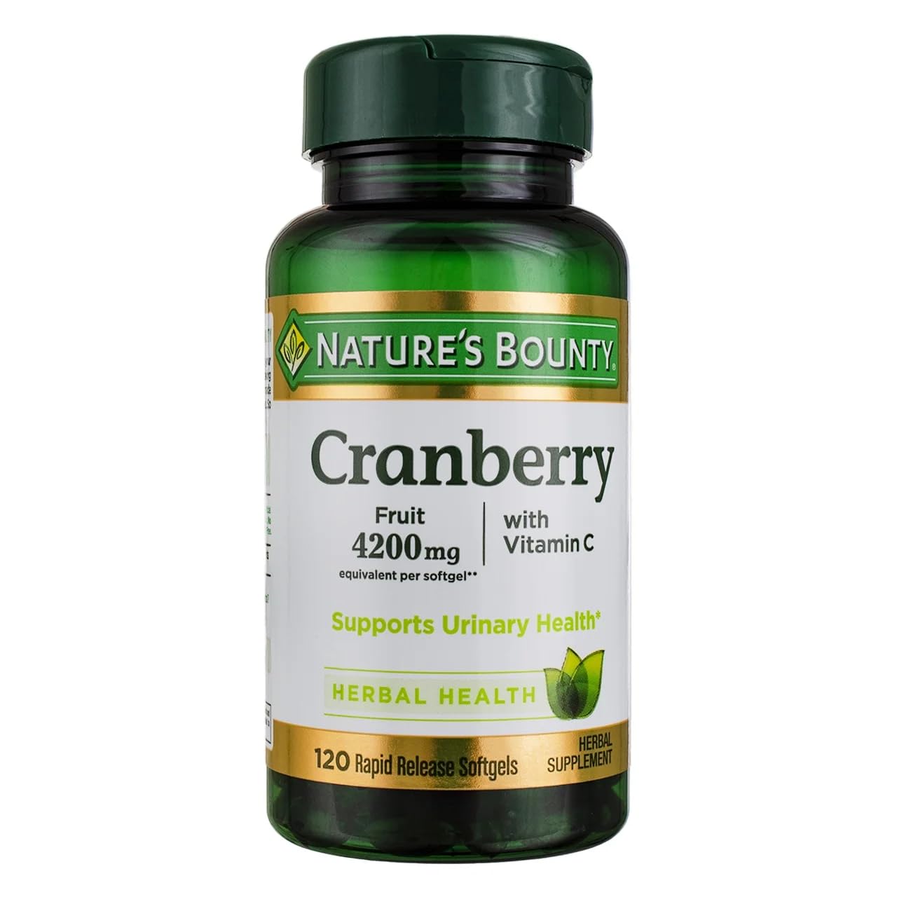 Nature's Bounty Cranberry Fruit Softgels bottle front view