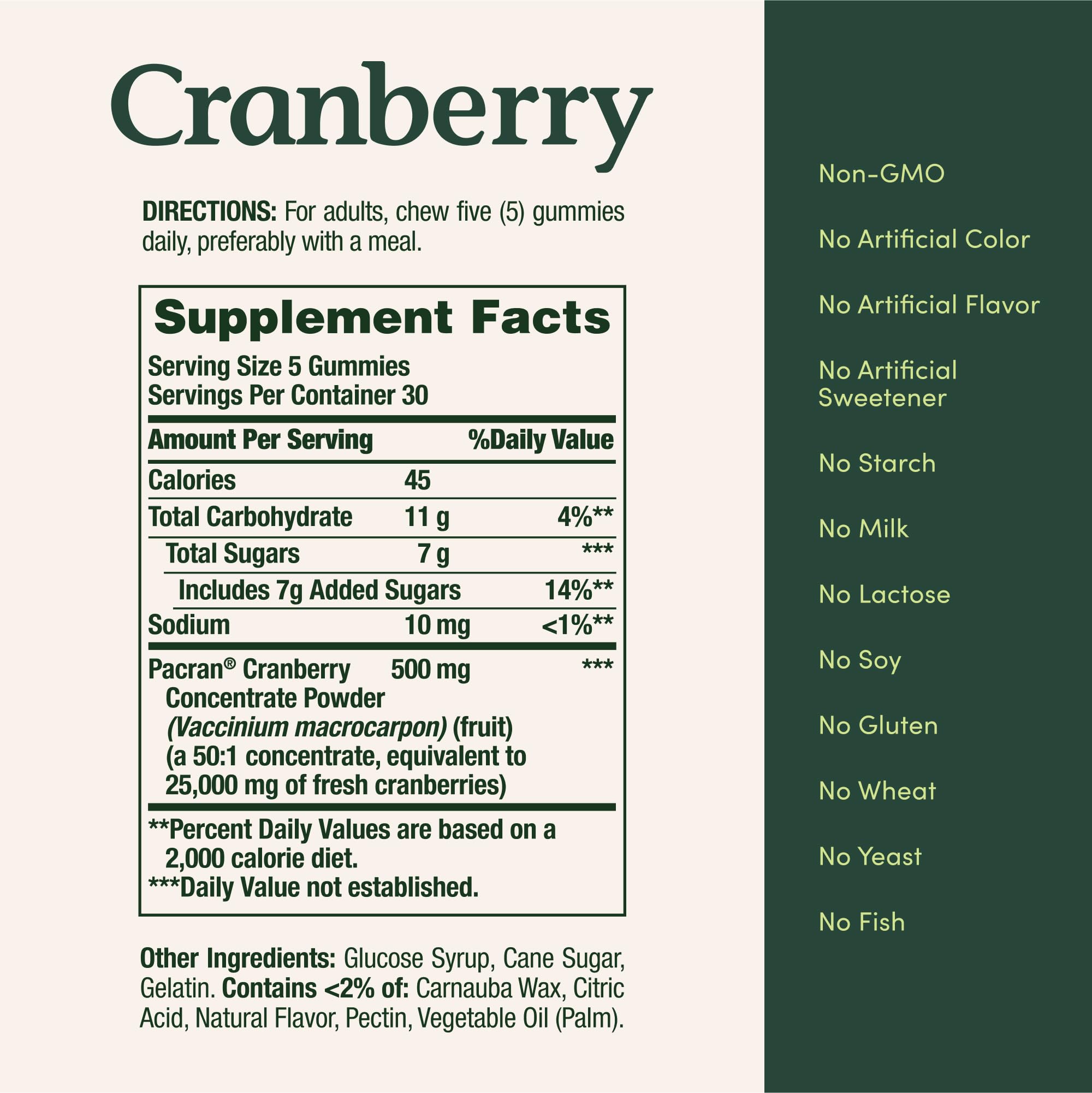 Nature's Bounty Cranberry Gummies on a wooden table