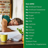 Nature's Bounty Dual Spectrum Melatonin ingredients list on packaging