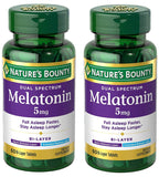 Nature's Bounty Dual Spectrum Melatonin tablets pack of 2 front view