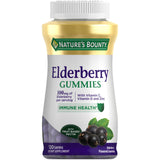 Nature's Bounty Elderberry Gummies 120 count bottle front view