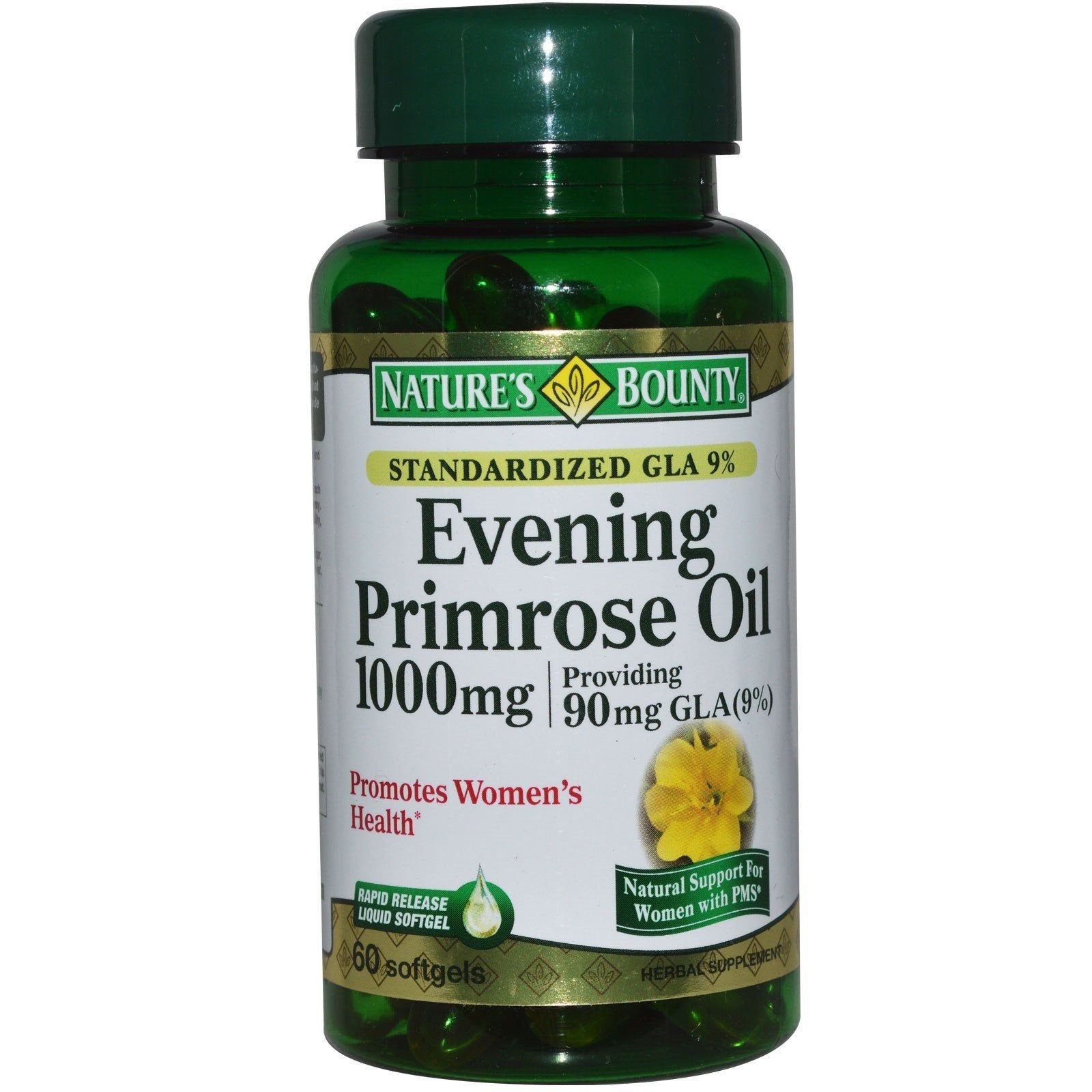 Nature's Bounty Evening Primrose Oil pack of 2 capsules front view