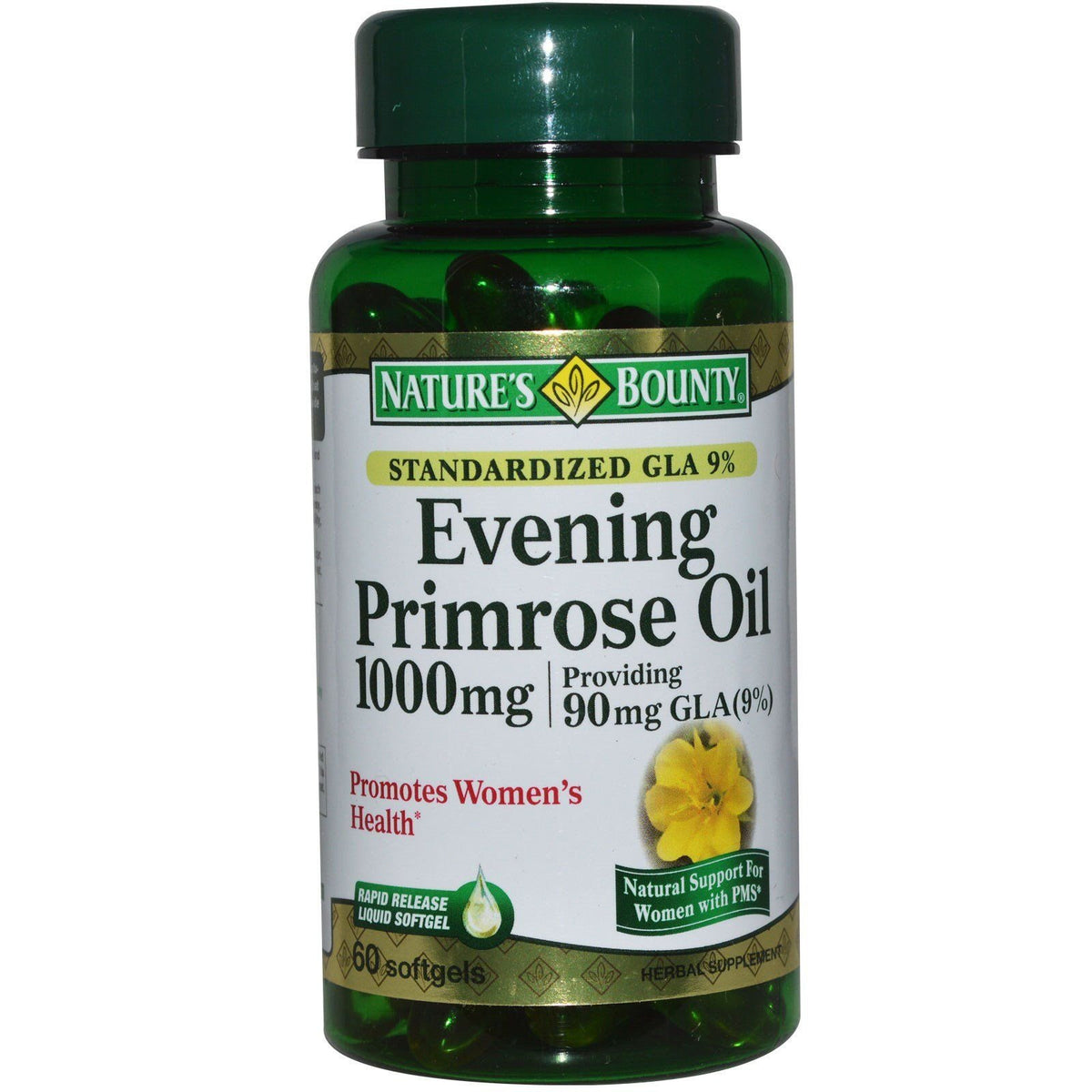 Nature's Bounty Evening Primrose Oil pack of 2 capsules front view