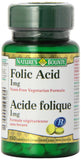 Nature's Bounty Folic Acid 1 mg 150 Tablets front view