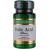 Nature's Bounty Folic Acid Supplement 28g front view