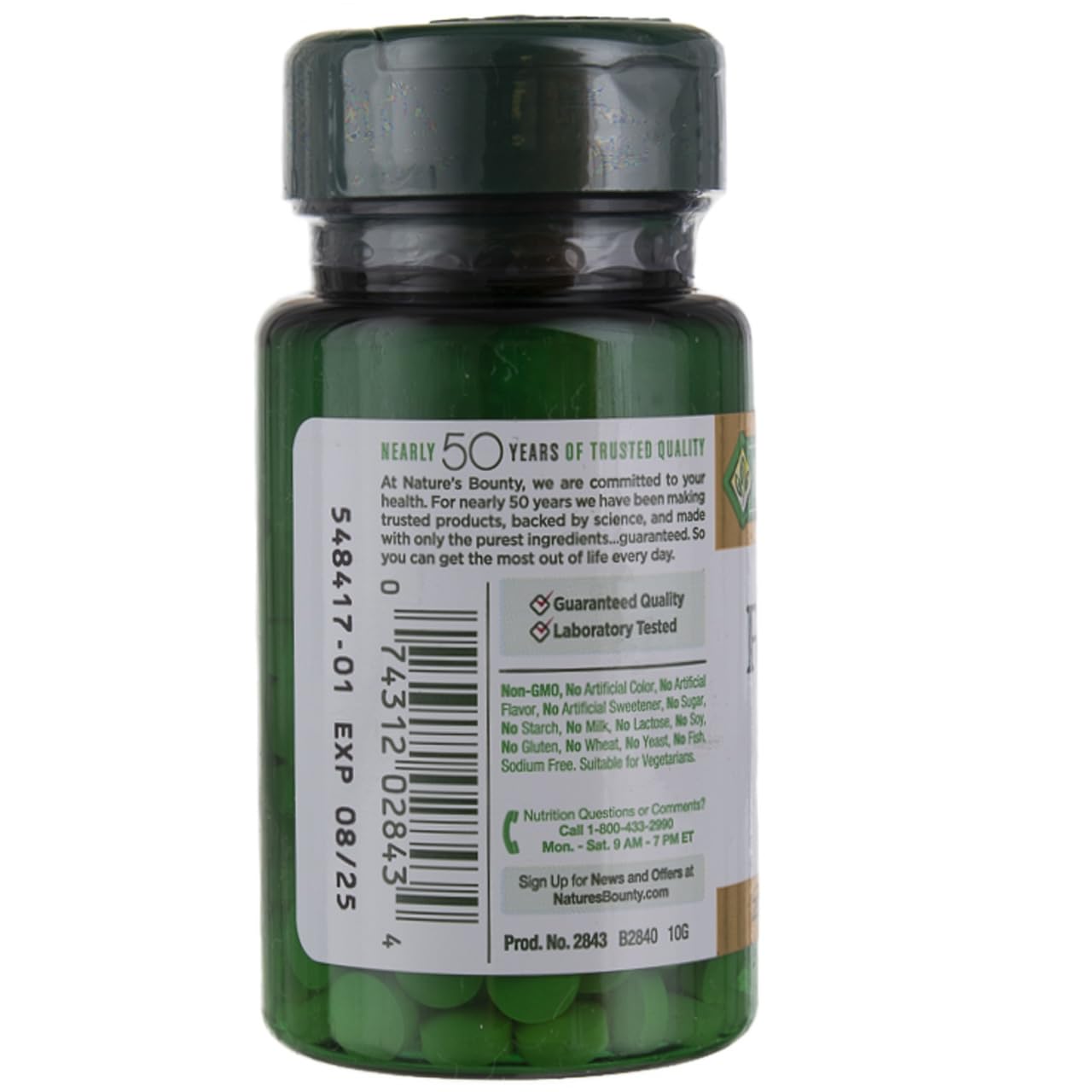 Nature's Bounty Folic Acid Supplement 28g packaging