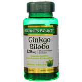 Nature's Bounty Ginkgo Biloba 120mg capsules side view