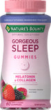 Nature's Bounty Gorgeous Sleep Gummies front view with packaging