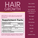 Nature's Bounty Hair Growth Supplement back view
