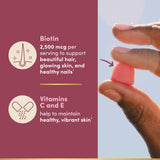 Nature's Bounty Hair Skin & Nails Gummies in a bowl