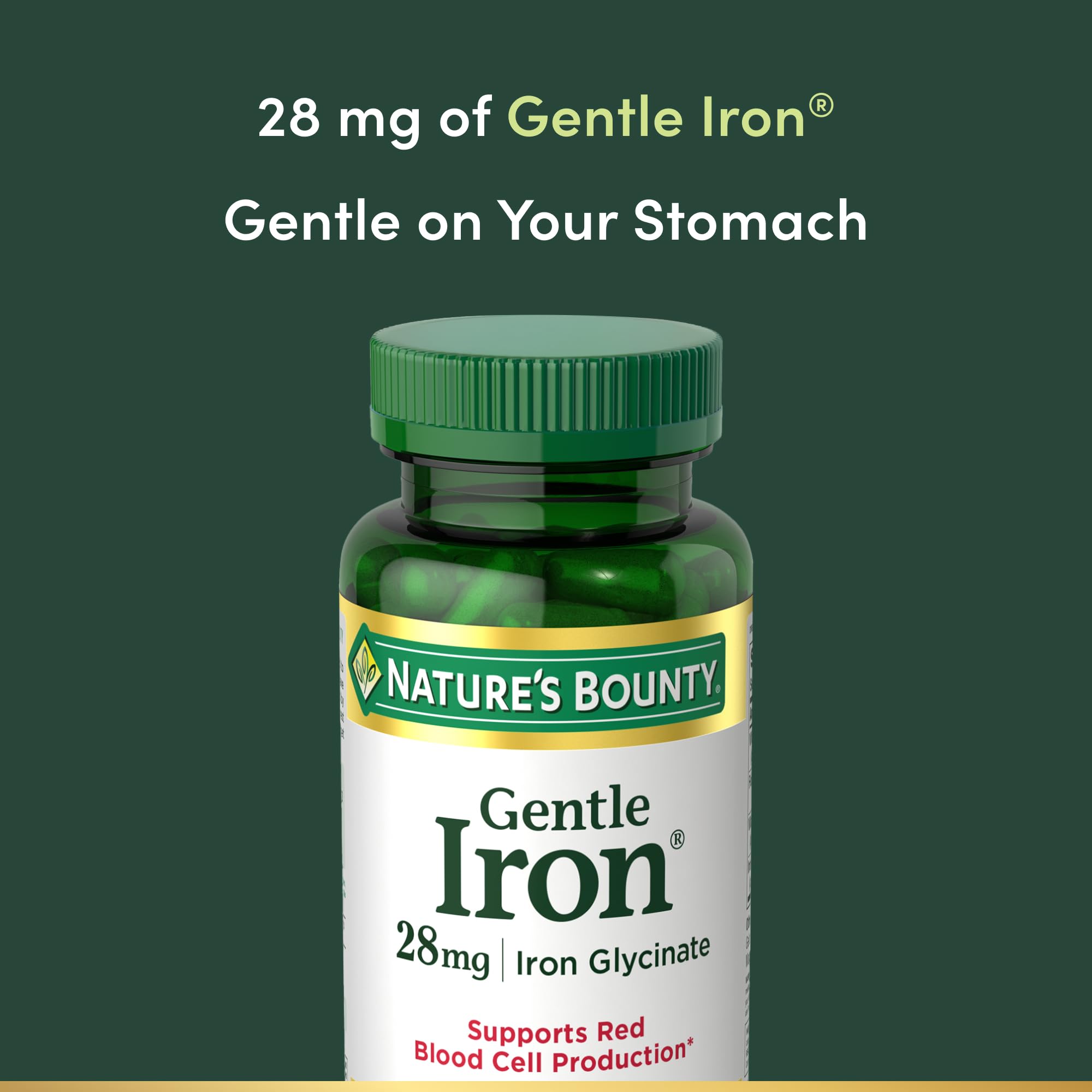 Nature's Bounty Iron Supplement 150g side view