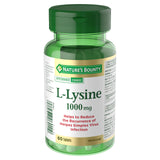 Nature's Bounty L-Lysine 1000 mg 60 Tablets front view