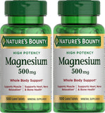 Nature's Bounty Magnesium Oxide Tablets front view of packaging