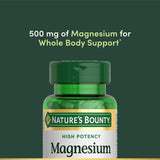 Nature's Bounty Magnesium Oxide Tablets two bottles with 100 count each