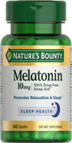 Nature's Bounty Melatonin 10mg 60 Count capsule bottle front view