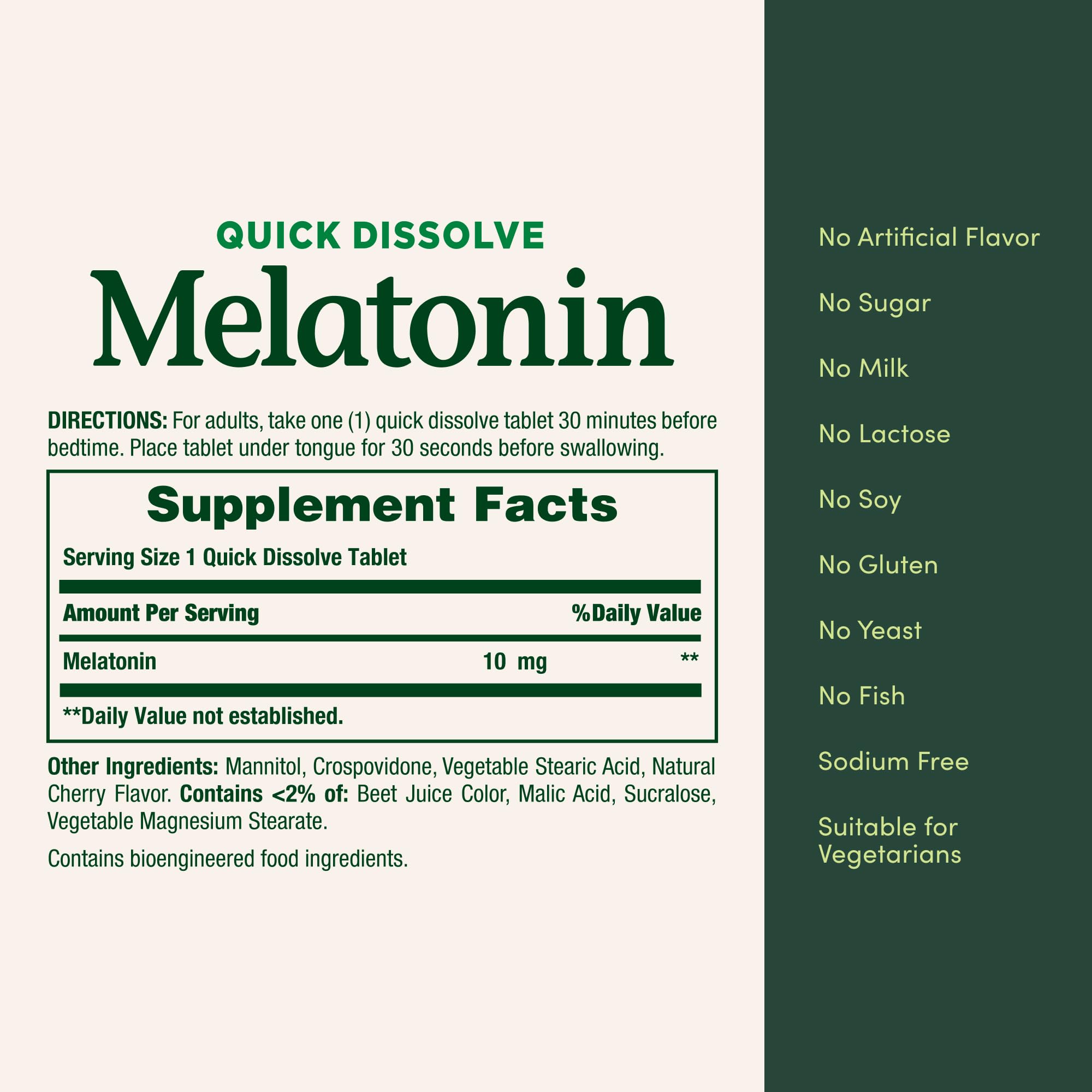 Nature's Bounty Melatonin 10mg with a measuring spoon