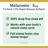 Nature's Bounty Melatonin 5 mg softgel side view