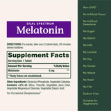 Nature's Bounty Melatonin 5mg Dual Spectrum Tablets close-up
