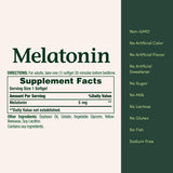 Nature's Bounty Melatonin 5mg Softgels lifestyle image with a glass of water