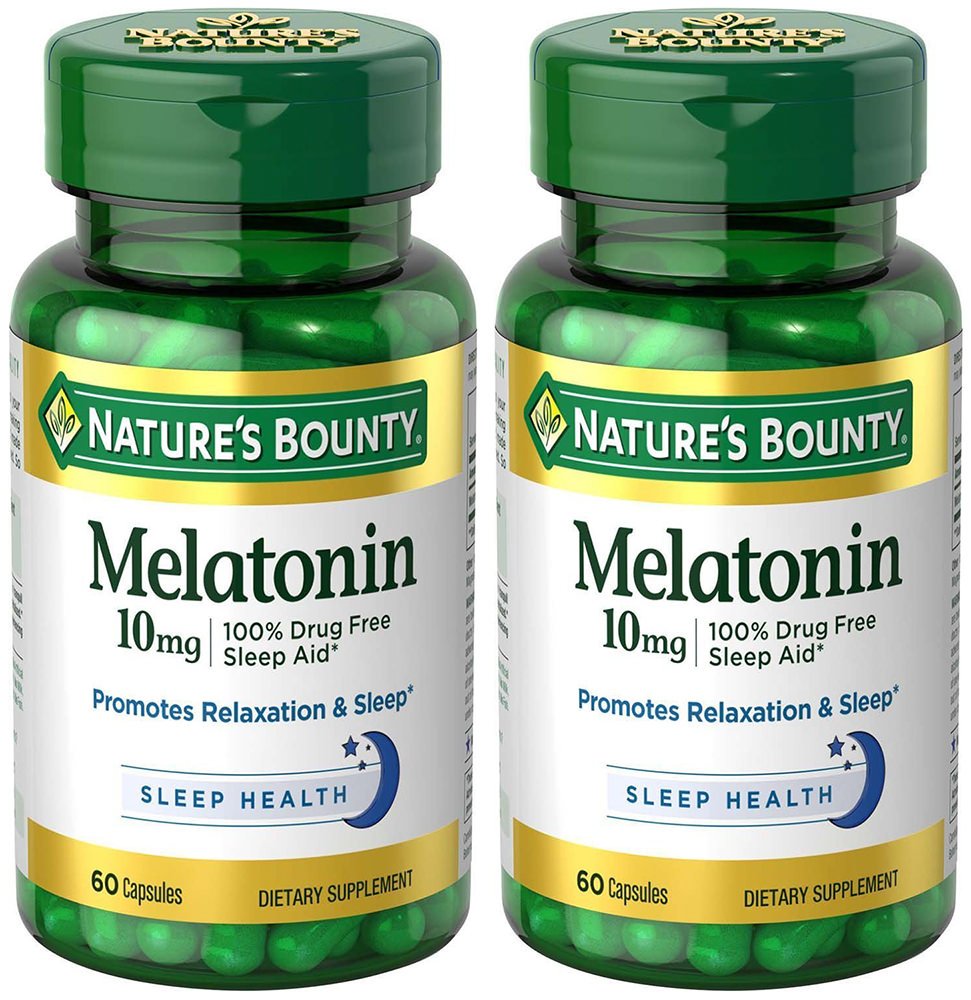 Nature's Bounty Melatonin 60 capsules bottle front view